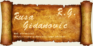 Rusa Gidanović vizit kartica